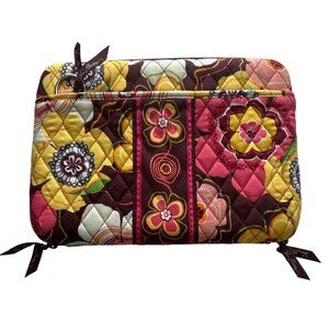 Vera Bradley Buttercup Hard Shell Tablet/Bible Case Retired Brown Floral